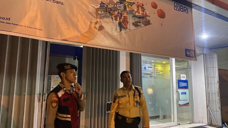 Sambangi BRI Unit RTA Milono, Sat Samapta Polresta Palangka Raya Sharing Kamtibmas dengan Satpam