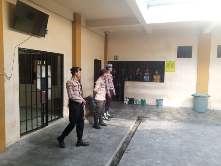 Pastikan Keamanan dan Pengawasan Optimal, Pamapta I SPKT Polresta Palangka Raya Kontrol Rutin Rutan