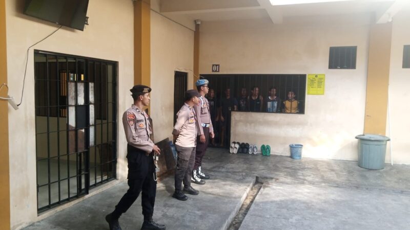 Pastikan Keamanan dan Pengawasan Optimal, Pamapta I SPKT Polresta Palangka Raya Kontrol Rutin Rutan