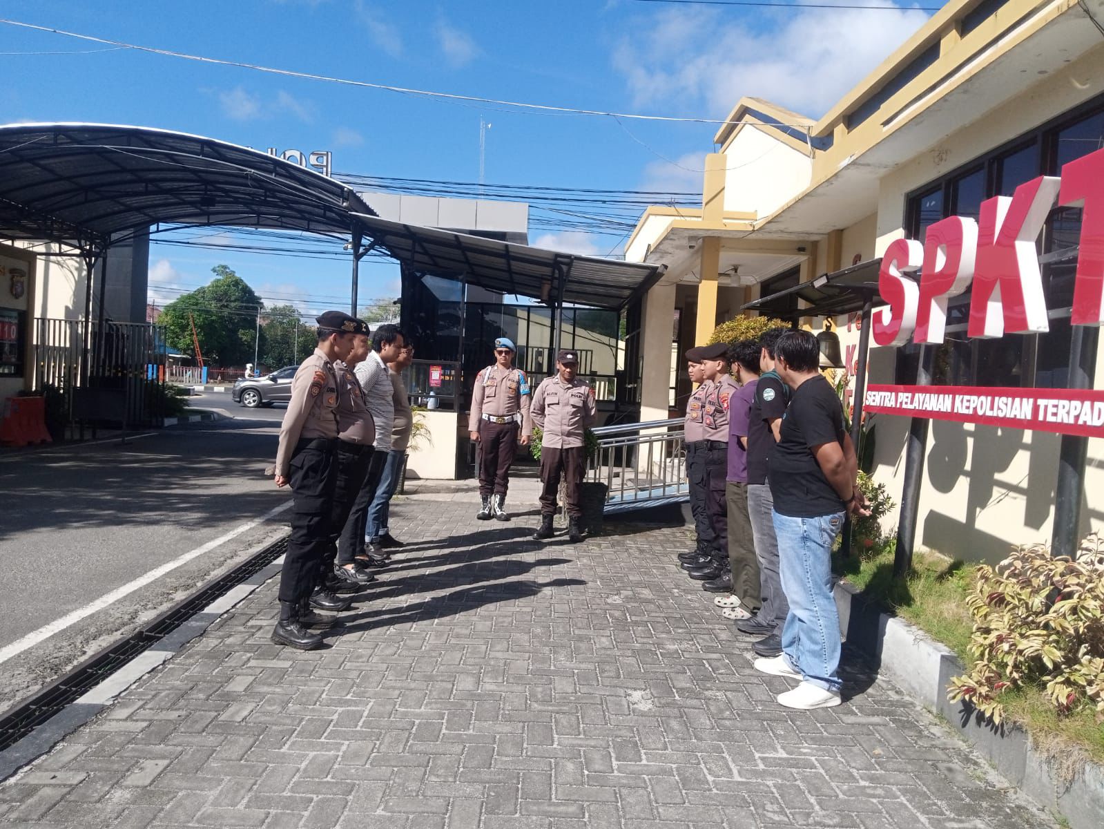 Pamapta I SPKT Polresta Palangka Raya tadi Gelar Apel Serah Terima Piket Fungsi