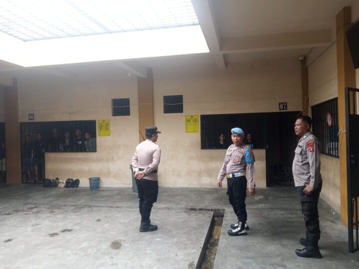 Pastikan Keamanan Tahanan, Pamapta III bersama Piket Fungsi Polresta Palangka Raya Lakukan Kontrol Rutin di Rutan