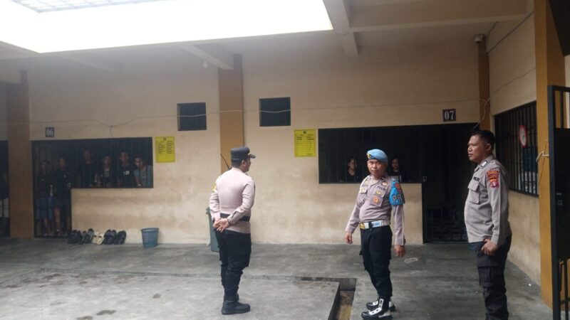 Pastikan Keamanan Tahanan, Pamapta III bersama Piket Fungsi Polresta Palangka Raya Lakukan Kontrol Rutin di Rutan