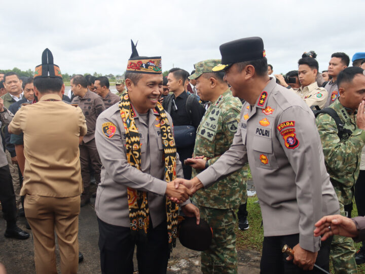 Kapolda Kalteng Sambut Kedatangan Kunjungan Kerja Menhan dan Tim Satgas PKH di Bumi Tambun Bungai