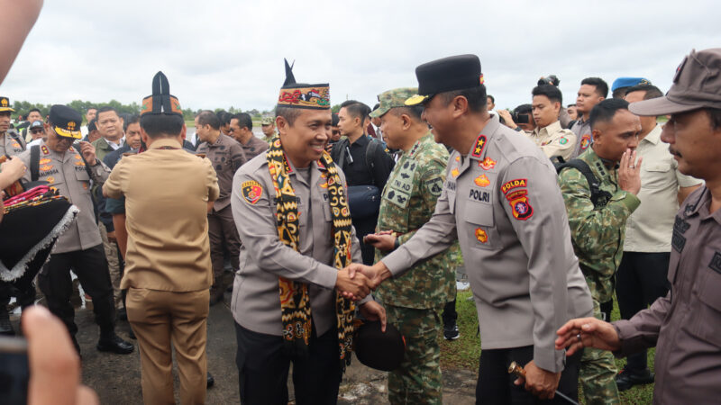 Kapolda Kalteng Sambut Kedatangan Kunjungan Kerja Menhan dan Tim Satgas PKH di Bumi Tambun Bungai