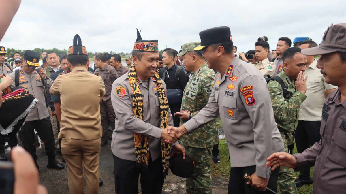Kapolda Kalteng Sambut Kedatangan Kunjungan Kerja Menhan dan Tim Satgas PKH di Bumi Tambun Bungai