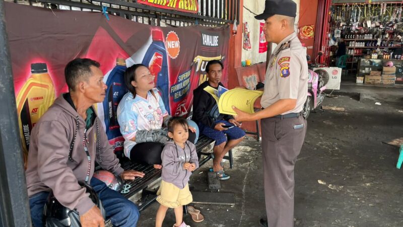 Satbinmas Polresta Palangka Raya Pererat Silaturahmi dan Sampaikan Imbauan Kamtibmas kepada Warga