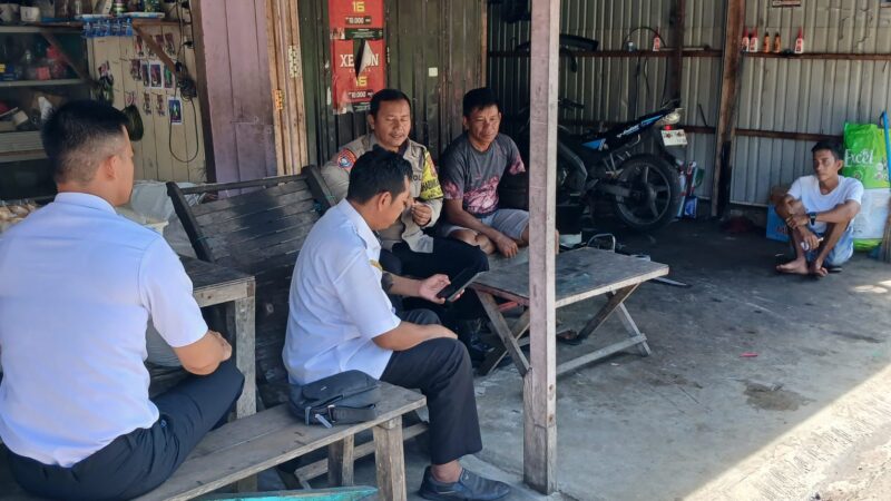 Bhabinkamtibmas Polsek Bukit Batu terus Perkuat Sambang Kamtibmas di Kelurahan Marang