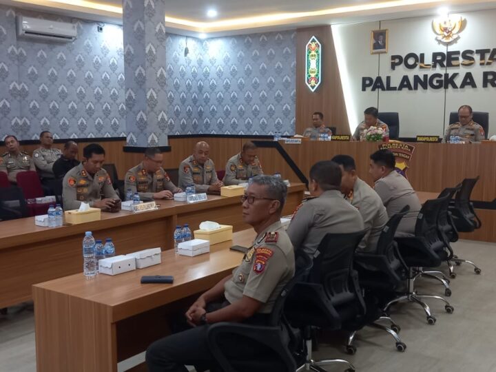 Secara Virtual, Kapolresta Palangka Raya Ikuti Anev Sitkamtibmas Bersama Wakapolri