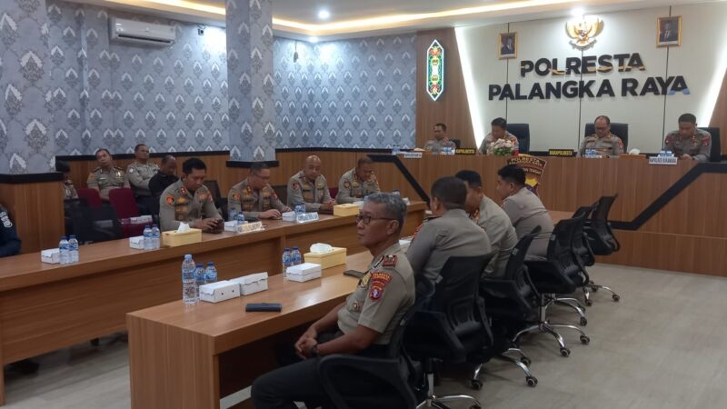 Secara Virtual, Kapolresta Palangka Raya Ikuti Anev Sitkamtibmas Bersama Wakapolri
