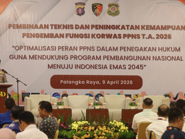 Buka Bimtek Korwas PPNS, Kapolda Kalteng Tekankan Penguatan Sinergi dan Kolaborasi Penegakan Hukum