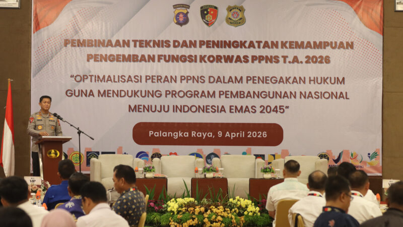 Buka Bimtek Korwas PPNS, Kapolda Kalteng Tekankan Penguatan Sinergi dan Kolaborasi Penegakan Hukum