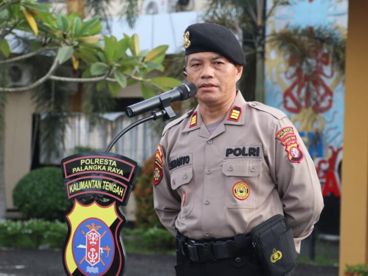 Amanat Apel Pagi, Kasatpamobvit Polresta Palangka Raya Ingatkan SOP Sebagai Pedoman Tugas
