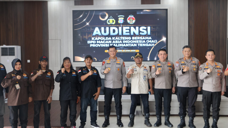 Pererat Silaturahmi, Kapolda Terima Audiensi DPD Macan Asia Indonesia Kalteng