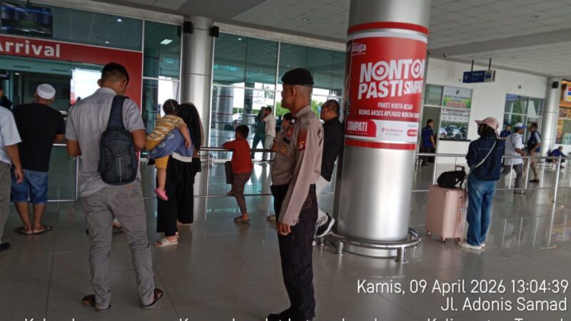 Dengan Patroli Dialogis, Satpamobvit Polresta Palangka Raya Berikan Rasa Aman di Bandara Tjilik Riwut
