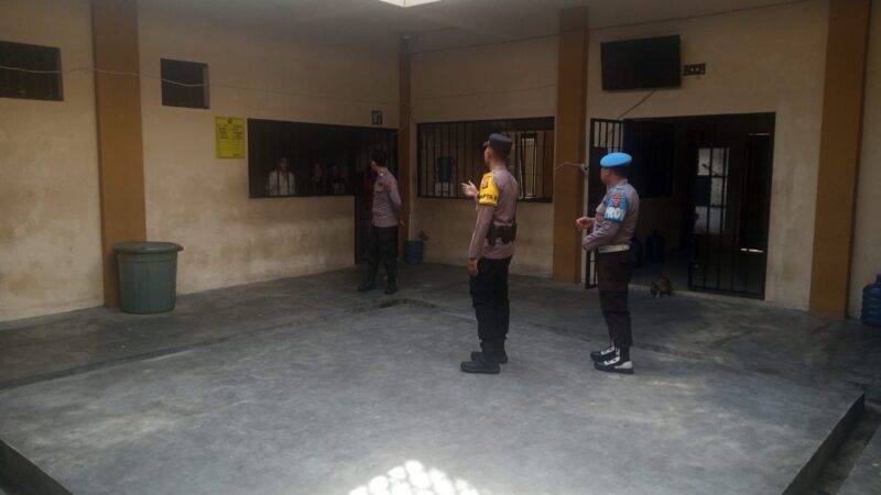 Pastikan Keamanan di Rutan, Pamapta II SPKT Polresta Palangka Raya Laksanakan Kontrol Tahanan