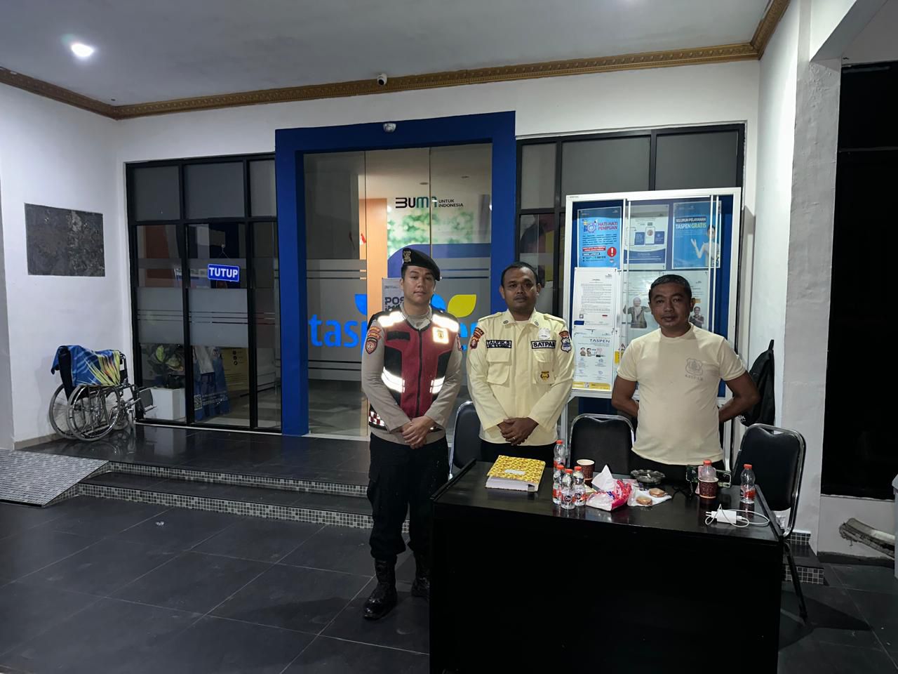 Rangkul Satpam di PT Taspen, Satsamapta Polresta Palangka Raya Perkuat Keamanan Objek Vital