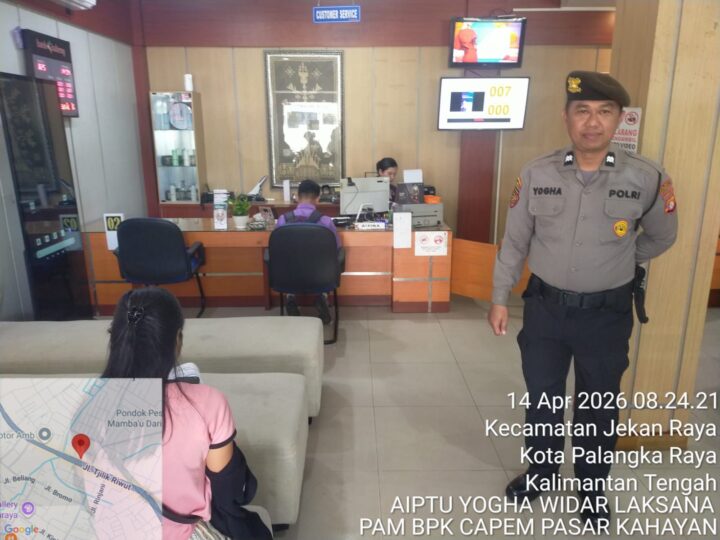 Satpamobvit Polresta Palangka Raya terus Intensifkan Pengamanan Perbankan untuk Antisipasi Kejahatan
