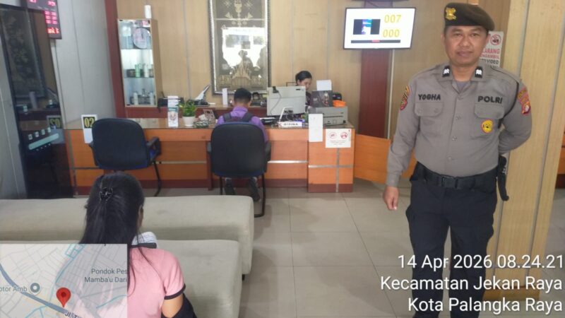 Satpamobvit Polresta Palangka Raya terus Intensifkan Pengamanan Perbankan untuk Antisipasi Kejahatan