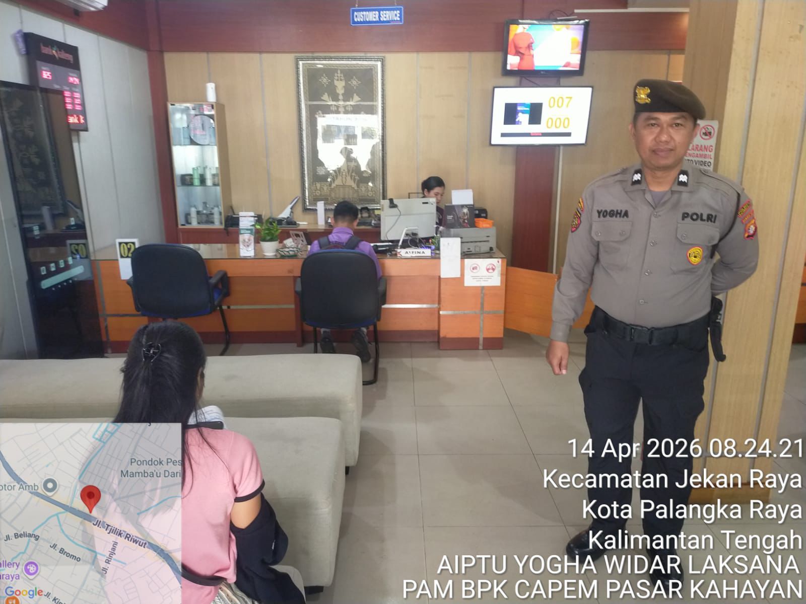 Satpamobvit Polresta Palangka Raya terus Intensifkan Pengamanan Perbankan untuk Antisipasi Kejahatan