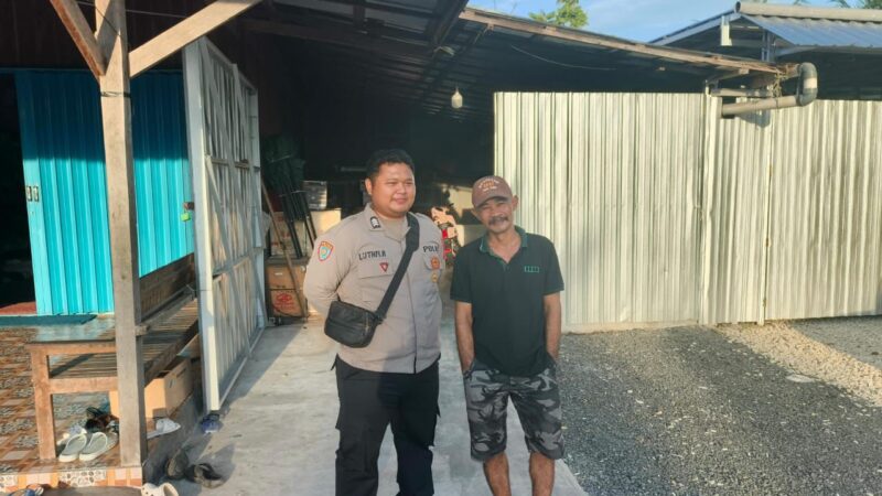 Di Tengah Warganya, Polsek Rakumpit Sampaikan Nomor Layanan 110 dengan Humanis