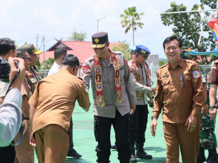Perdana Kunjungi Mapolres Mura, Wakapolda Kalteng Disambut Hangat Kapolres Murung Raya Bersama Forkopimda