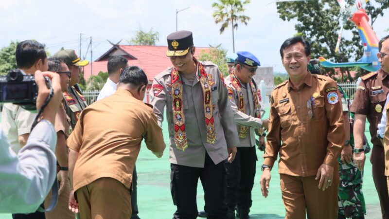 Perdana Kunjungi Mapolres Mura, Wakapolda Kalteng Disambut Hangat Kapolres Murung Raya Bersama Forkopimda