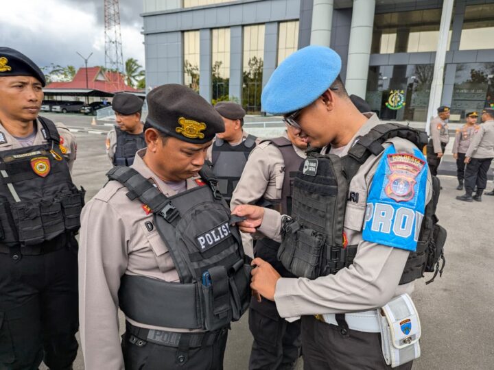 Waspers Internal, Sipropam Polresta Palangka Raya Cek Kesiapan Personel Pam Aksi Damai