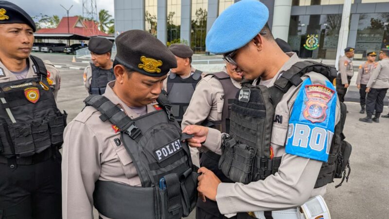 Waspers Internal, Sipropam Polresta Palangka Raya Cek Kesiapan Personel Pam Aksi Damai