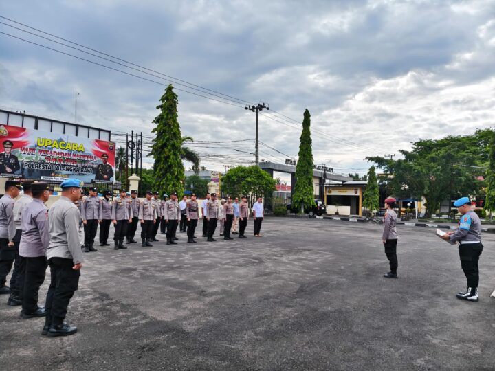 Tuntaskan Tugas Hari Ini, Wapawas Pimpin Apel Siang di Mapolresta Palangka Raya