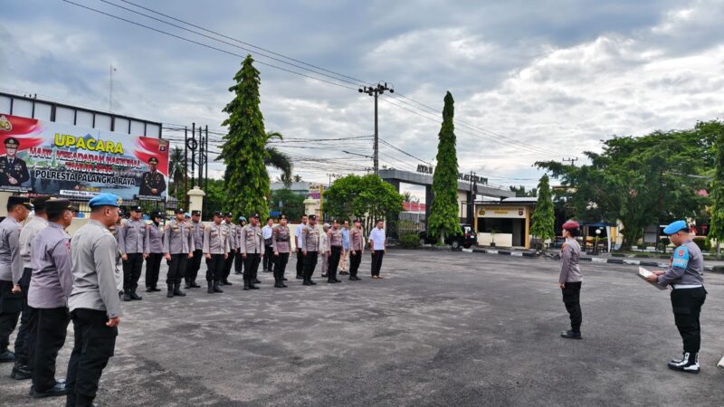 Tuntaskan Tugas Hari Ini, Wapawas Pimpin Apel Siang di Mapolresta Palangka Raya