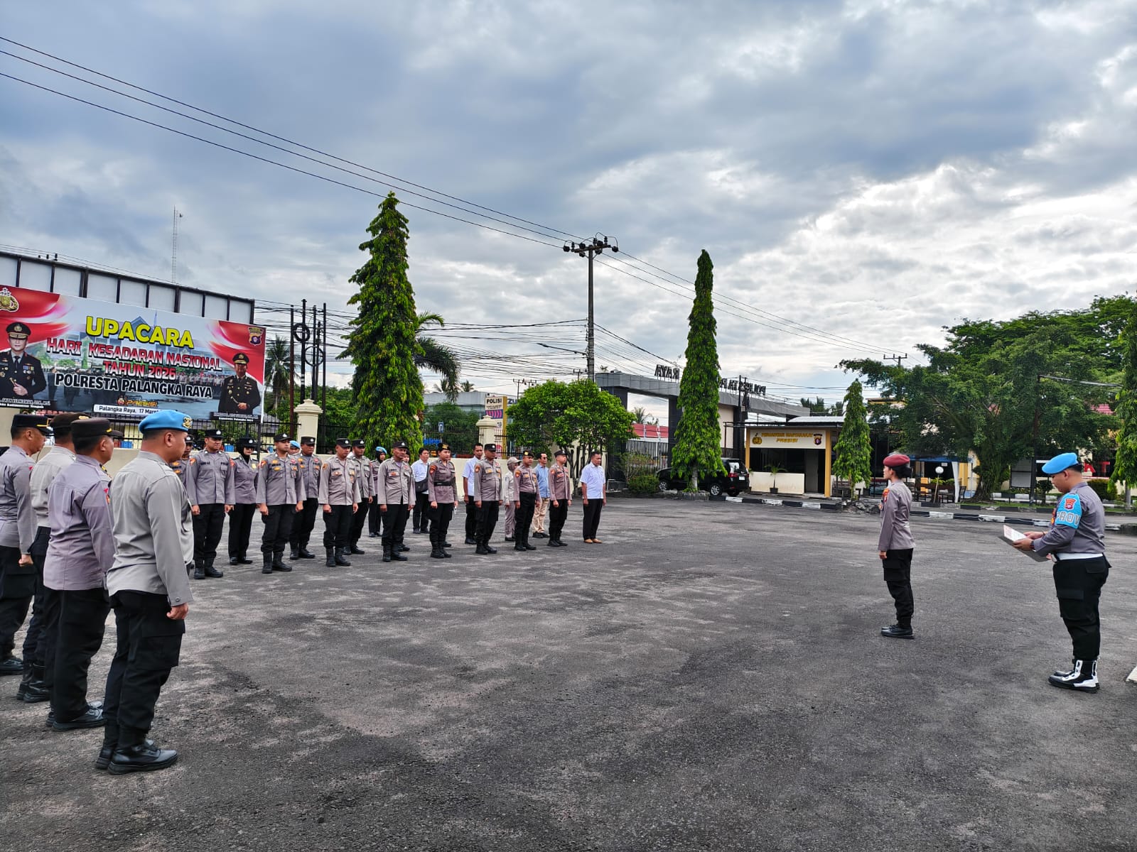 Tuntaskan Tugas Hari Ini, Wapawas Pimpin Apel Siang di Mapolresta Palangka Raya