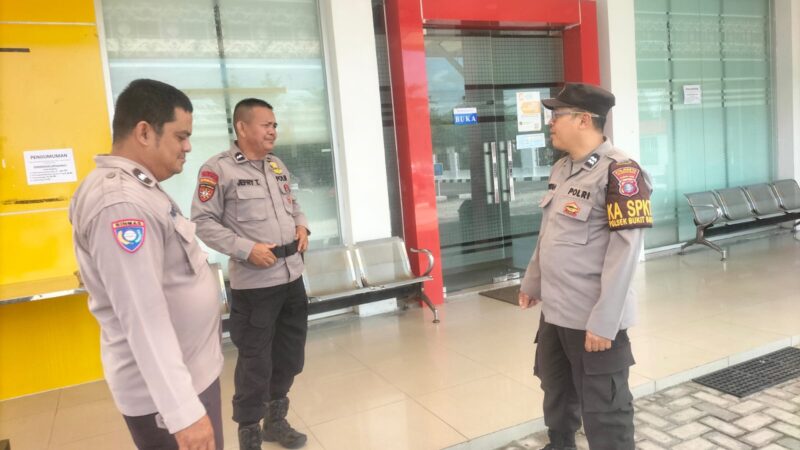 Patroli Objek Vital, Polsek Bukit Batu Cek Kondisi Keamanan Kantor BPD Kalteng Unit Tangkiling