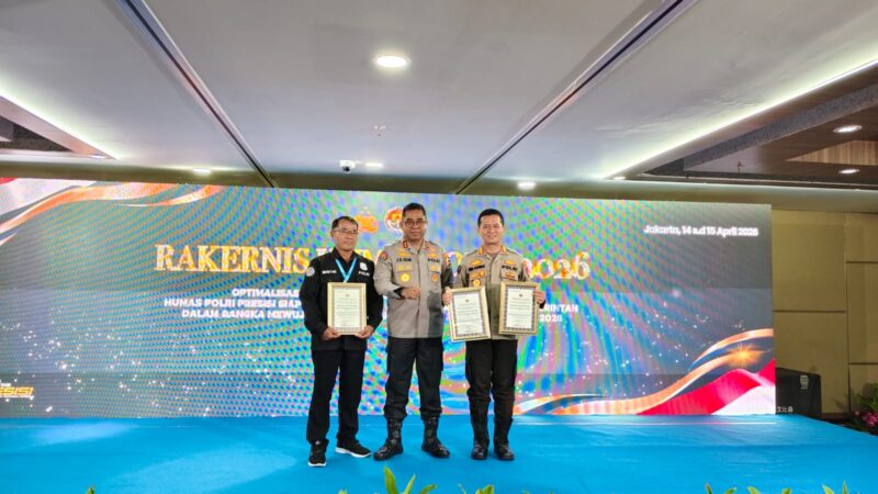 Prestasi Gemilang, Bidhumas Polda Kalteng Raih 3 Penghargaan di Rakernis Humas Polri 2026