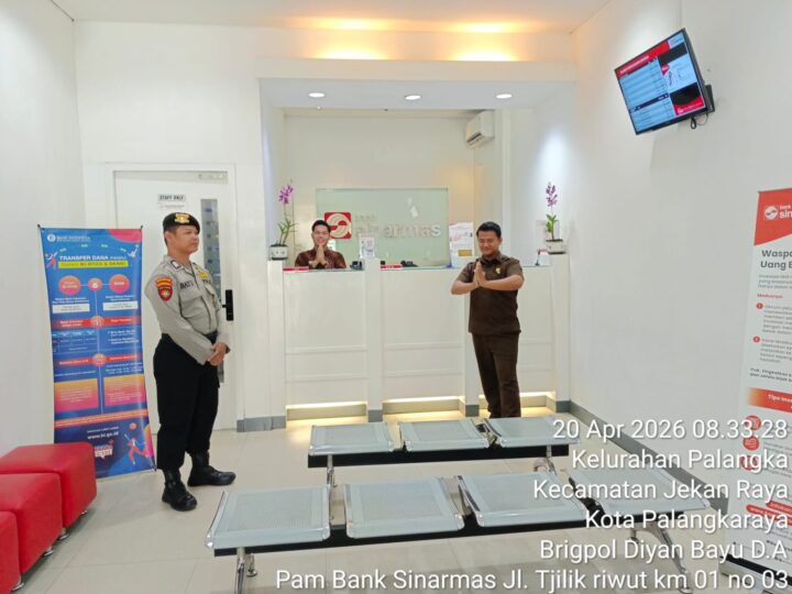 Satpamobvit Polresta Palangka Raya Gelar Pengamanan Sejumlah Kantor Bank