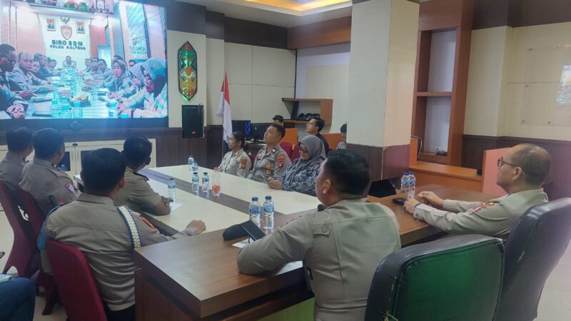 Ikuti Zoom Meeting, Polresta Palangka Raya Bahas Penerapan WFH dan WFO bagi PNPP