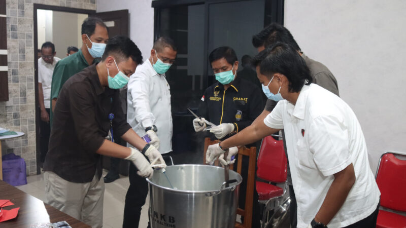 Polda Kalteng Musnahkan 5,43 Kg Sabu dan 412 Butir Ekstasi dari 13 Kasus