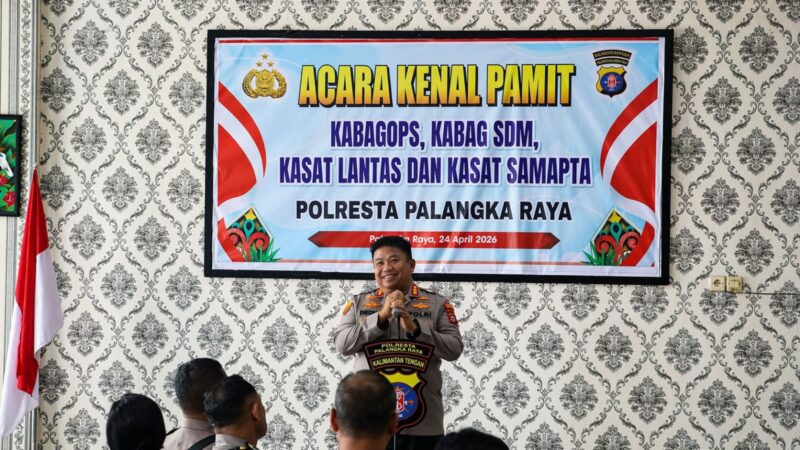 Kenal Pamit Pejabat Utama, Ini Pesan Kapolresta Palangka Raya
