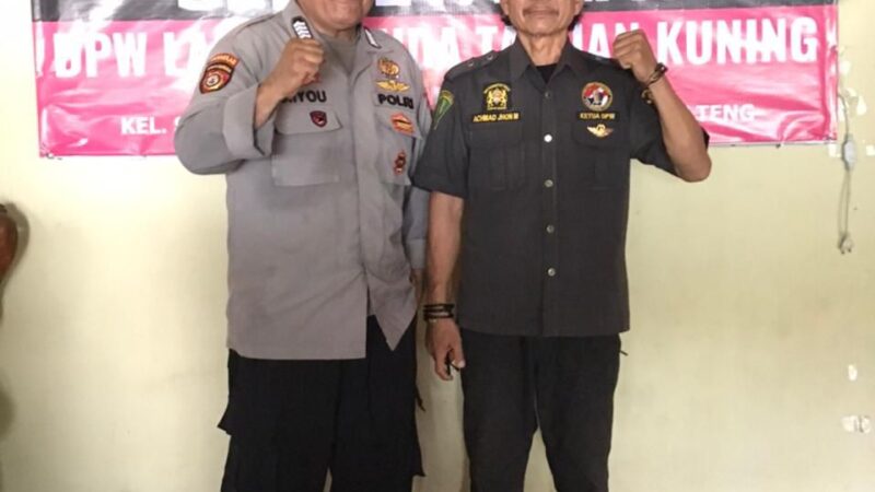 Sinergitas Jaga Kamtibmas, Polsek Pahandut Sambangi DPW Laskar Muda Tabuan Kuning Kalimantan