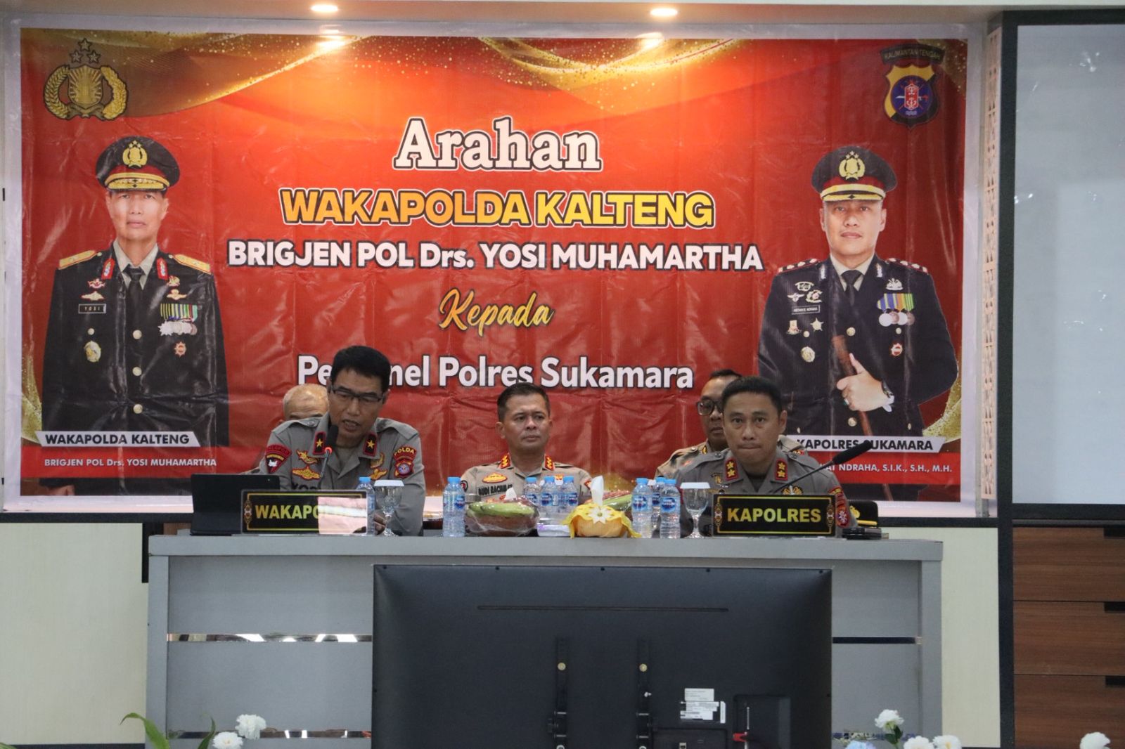 Kunker di Polres Sukamara, Wakapolda Kalteng Tekankan Perkuat Pengawasan dan Kinerja Personel