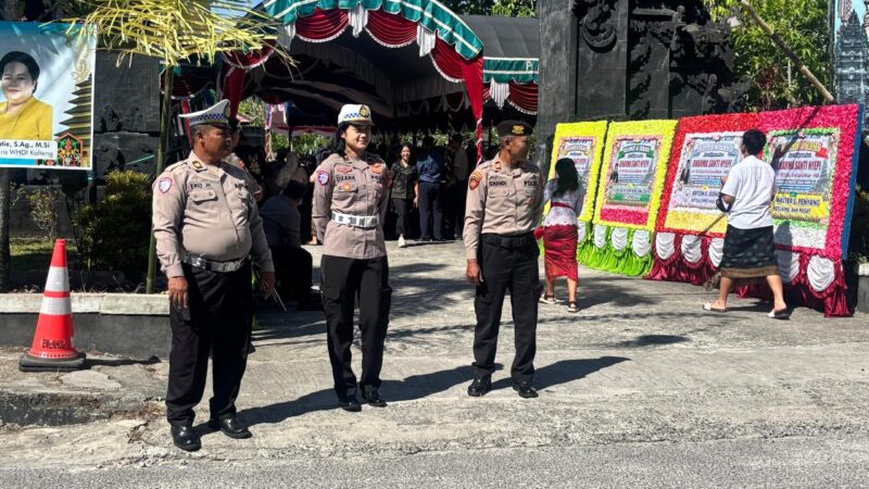 Cegah Gangguan Kamseltibcar, Satlantas Palangka Raya Lakukan Pamtur Lalin saat Dharma Santi Nyepi