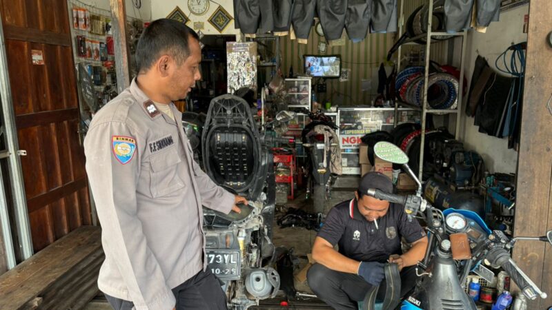 Patroli Polsek Sabangau Datangi Bengkel di Kereng Bangkirai