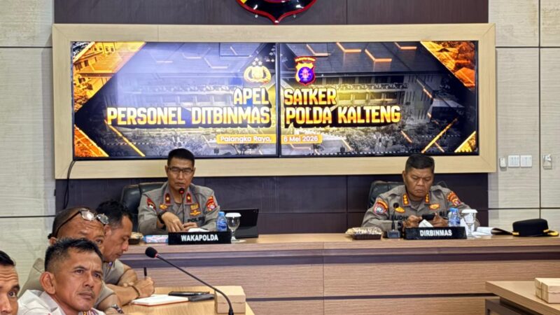 Sampaikan Arahan ke Personel Ditbinmas, Wakapolda Kalteng: Aktif Sambangi Masyarakat