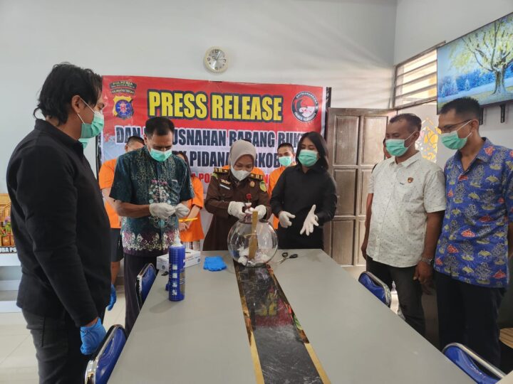 Musnahkan 13,37 Gram Sabu, Komitmen Polresta Palangka Raya Berantas Peredaran Gelap Narkotika