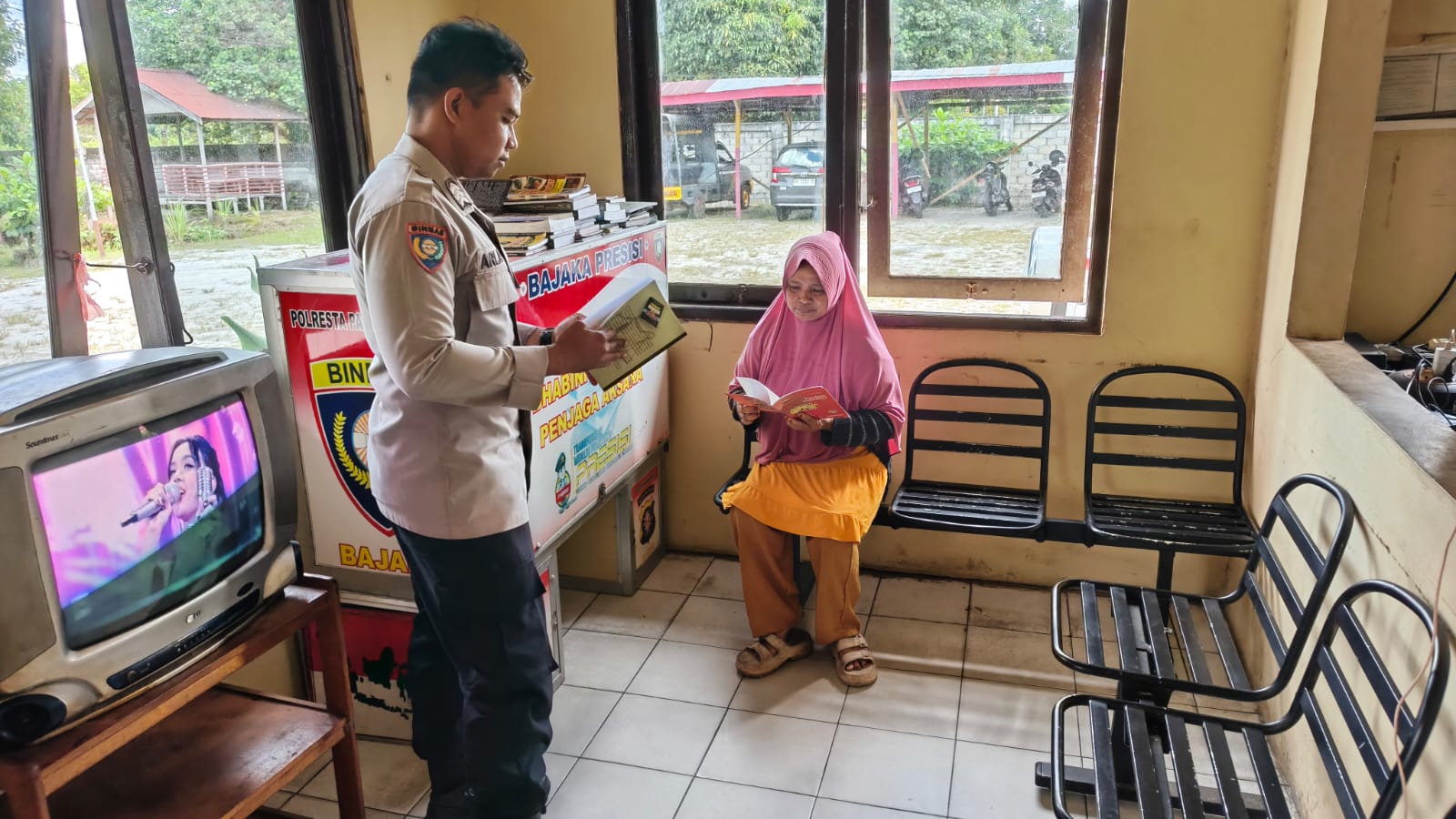 Dorong Minat Baca, Polsek Sabangau terus Jalankan Program Bajaka Presisi