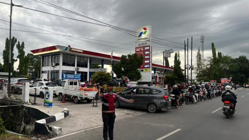 Ditsamapta Polda Kalteng Pastikan SPBU Kondusif