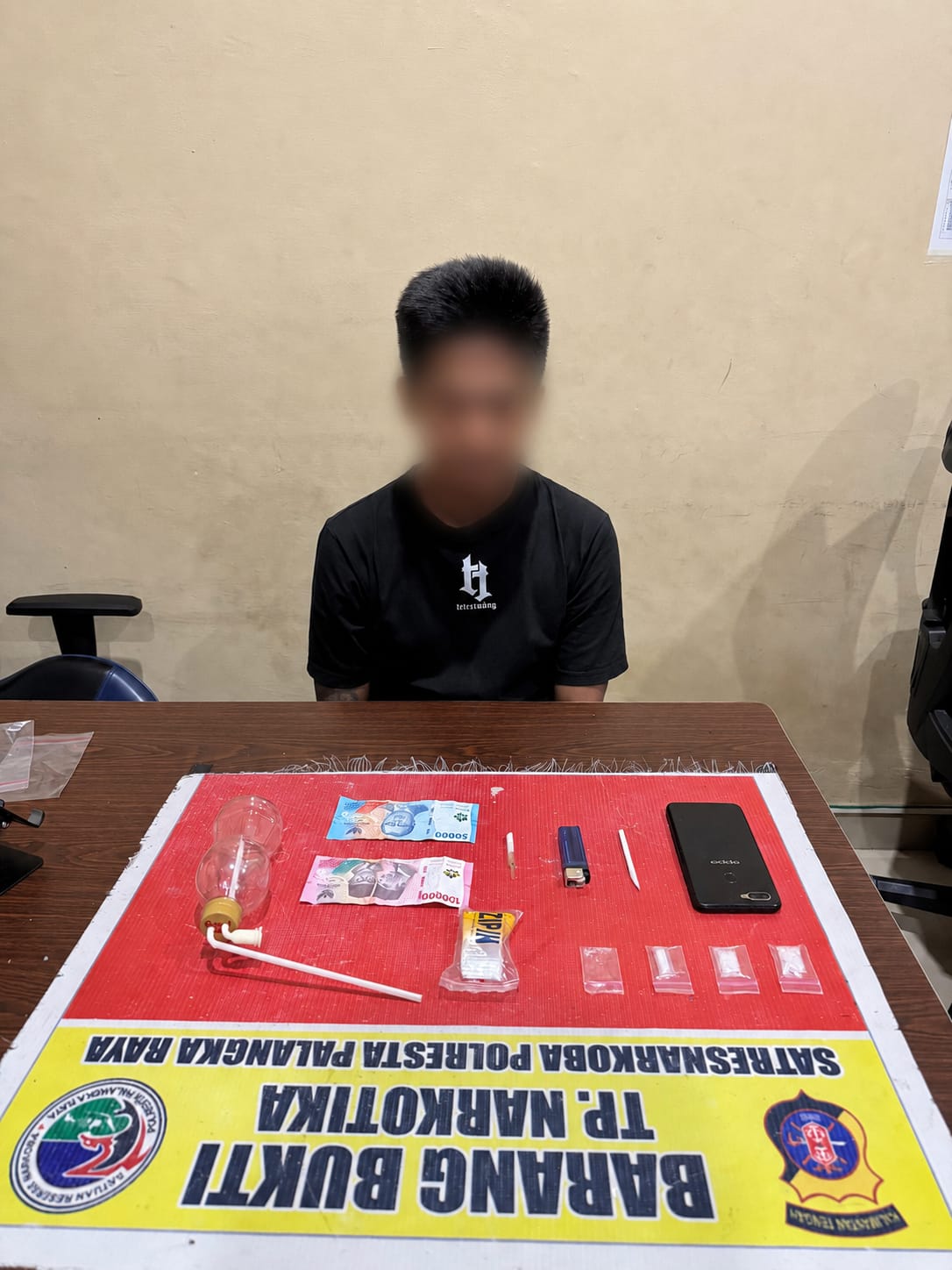 Pria di Pahandut Seberang Ditangkap, Polisi Amankan 20,22 Gram Shabu