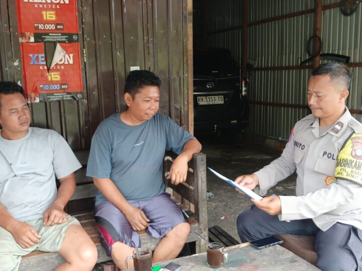 Secara Masif, Bhabinkamtibmas Polsek Bukit Batu Sosialisasikan Stop Karhutla di Marang