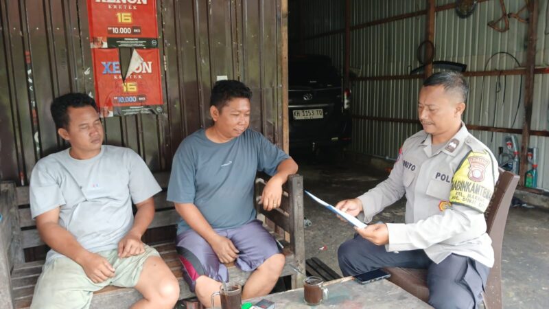 Secara Masif, Bhabinkamtibmas Polsek Bukit Batu Sosialisasikan Stop Karhutla di Marang