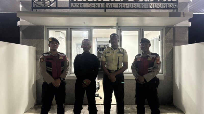 Di Akhir Pekan, Patroli Satsamapta Polresta Palangka Raya Datangi Pos Jaga BI