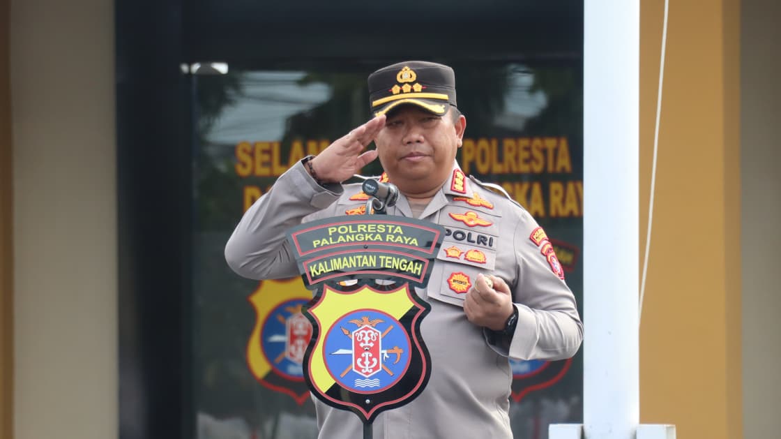 Apel jam Pimpinan, Kapolresta Palangka Raya Sampaikan Anev Pelaksanaan Tugas
